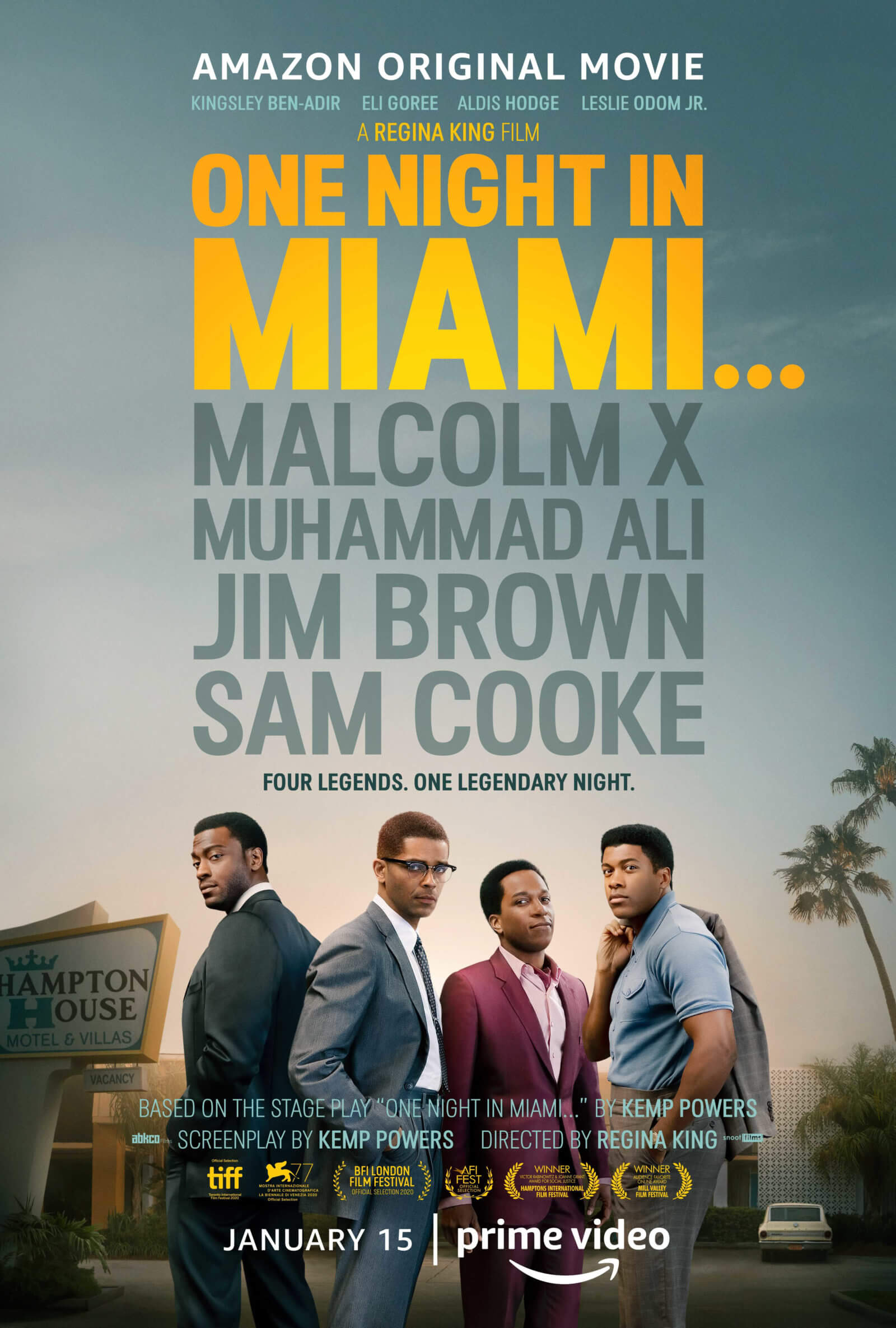 Read more about the article AFI FEST 2020 presented by Audi to screen Regina King’s “One Night In Miami” at Rose Bowl Drive-In Screening on October 18 as festival’s Centerpiece Presentation